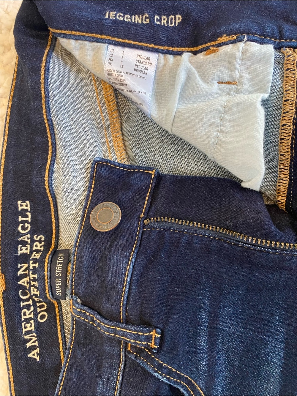 American Eagle Outfitters Dark Indigo Skinny Jeans - Picture 3 of 3